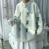 Threebooy Knitwear Pullover Knit Printed Sweaters Luxury Clothing Harajuku Male Jumper New in Sweaters Korean Popular Clothes Men's